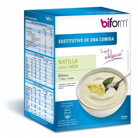Biform Natilla Sabor Limón Dietisa (6 sobres de 60 gramos)